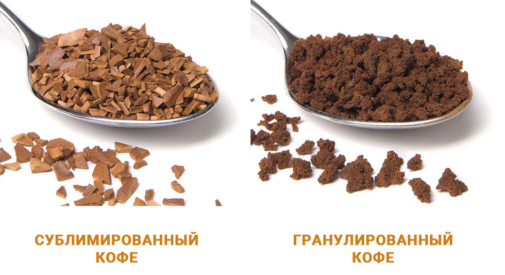 фото разницы между сублимированным и гранулированным кофе