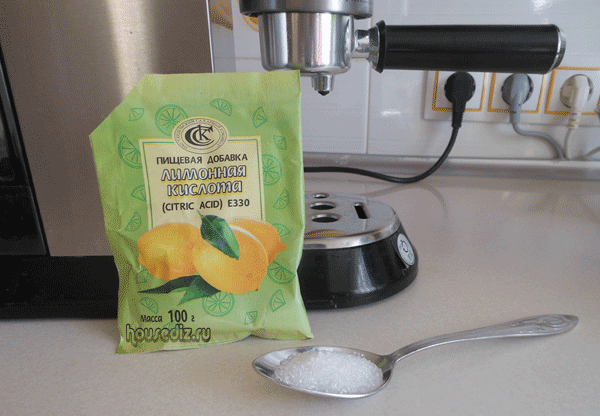 фото чистки кофеварки от накипи лимонной кислотой