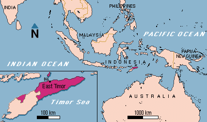карта производства сорта кофе Тимор